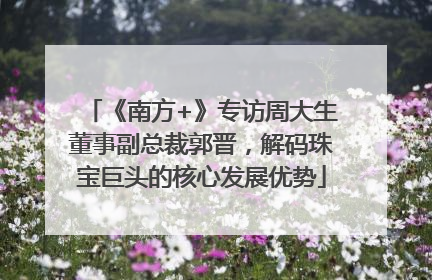 《南方+》专访周大生董事副总裁郭晋，解码珠宝巨头的核心发展优势
