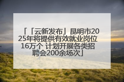 「云新发布」昆明市2025年将提供有效就业岗位16万个 计划开展各类招聘会200余场次