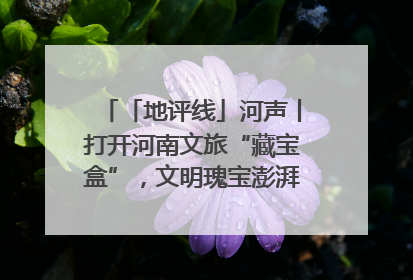 「地评线」河声丨打开河南文旅“藏宝盒”，文明瑰宝澎湃发展“豫动能”