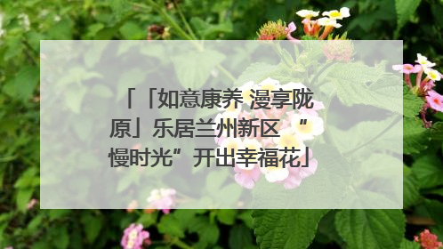 「如意康养 漫享陇原」乐居兰州新区 “慢时光”开出幸福花