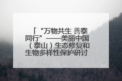 “万物共生 善泰同行”——美丽中国（泰山）生态修复和生物多样性保护研讨会成功举办