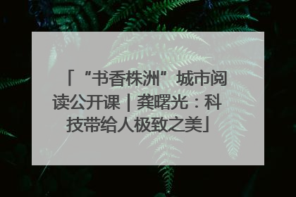 “书香株洲”城市阅读公开课｜龚曙光：科技带给人极致之美