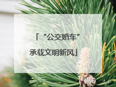 “公交婚车”承载文明新风