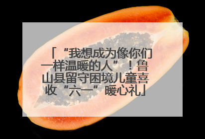 “我想成为像你们一样温暖的人”！鲁山县留守困境儿童喜收“六一”暖心礼