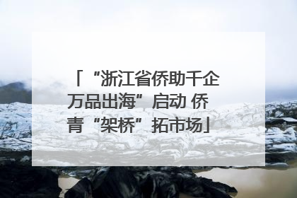 “浙江省侨助千企万品出海”启动 侨青“架桥”拓市场