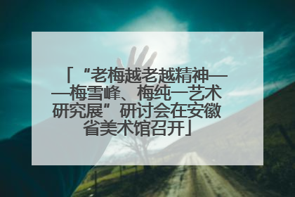 “老梅越老越精神——梅雪峰、梅纯一艺术研究展”研讨会在安徽省美术馆召开