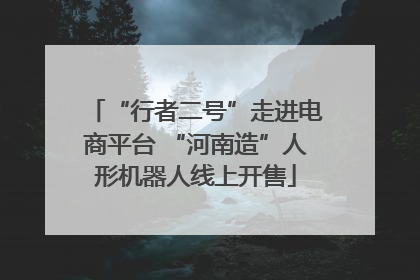 “行者二号”走进电商平台 “河南造”人形机器人线上开售