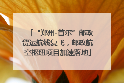 “郑州-首尔”邮政货运航线复飞，邮政航空枢纽项目加速落地