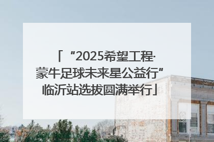 “2025希望工程·蒙牛足球未来星公益行”临沂站选拔圆满举行
