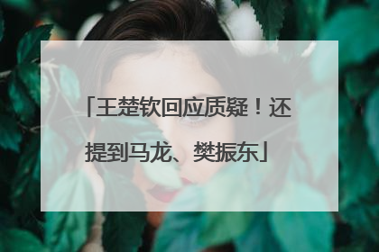 王楚钦回应质疑！还提到马龙、樊振东