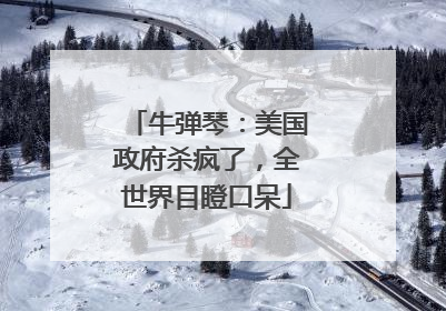 牛弹琴：美国政府杀疯了，全世界目瞪口呆
