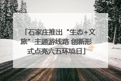 石家庄推出“生态+文旅”主题游线路 创新形式点亮六五环境日