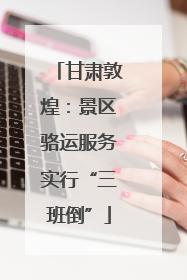 甘肃敦煌：景区骆运服务实行“三班倒”
