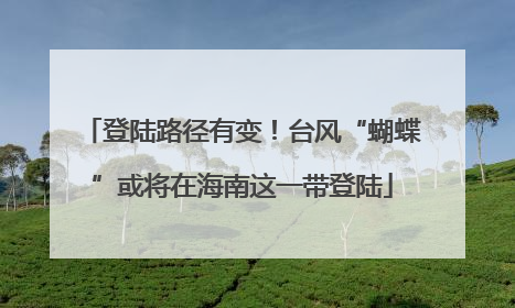 登陆路径有变！台风“蝴蝶”或将在海南这一带登陆