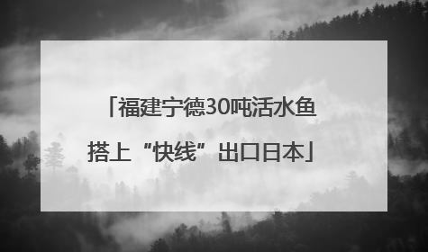 福建宁德30吨活水鱼搭上“快线”出口日本
