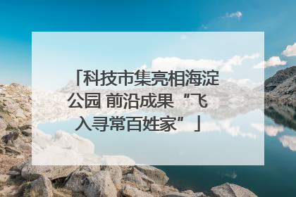 科技市集亮相海淀公园 前沿成果“飞入寻常百姓家”