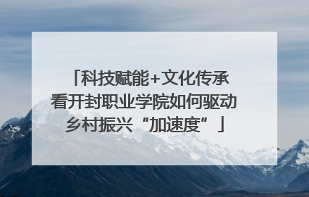 科技赋能+文化传承 看开封职业学院如何驱动乡村振兴“加速度”