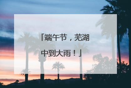 端午节，芜湖中到大雨！