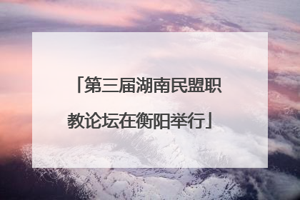 第三届湖南民盟职教论坛在衡阳举行