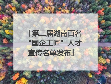 第二届湖南百名“国企工匠”人才宣传名单发布