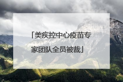 美疾控中心疫苗专家团队全员被裁