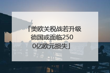 美欧关税战若升级 德国或面临2500亿欧元损失