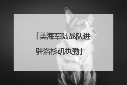 美海军陆战队进驻洛杉矶执勤