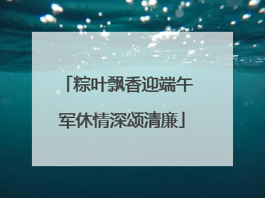 粽叶飘香迎端午 军休情深颂清廉