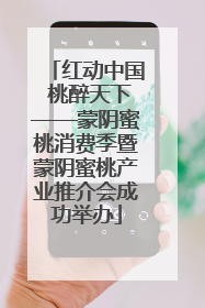 红动中国 桃醉天下——蒙阴蜜桃消费季暨蒙阴蜜桃产业推介会成功举办