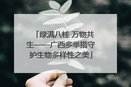 绿满八桂 万物共生——广西多举措守护生物多样性之美