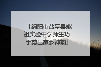 绵阳市盐亭县嫘祖实验中学师生巧手剪出家乡神韵