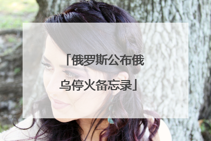 俄罗斯公布俄乌停火备忘录