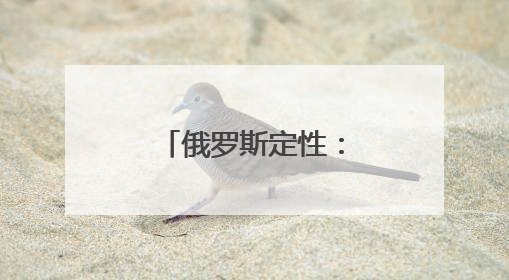 俄罗斯定性：恐怖主义行为