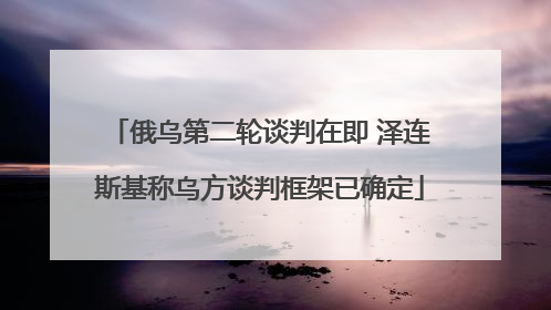 俄乌第二轮谈判在即 泽连斯基称乌方谈判框架已确定