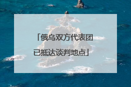 俄乌双方代表团已抵达谈判地点