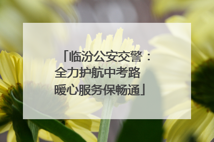 临汾公安交警：全力护航中考路 暖心服务保畅通
