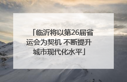 临沂将以第26届省运会为契机 不断提升城市现代化水平