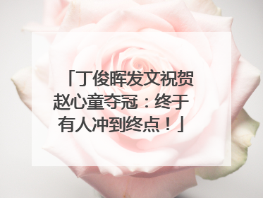 丁俊晖发文祝贺赵心童夺冠：终于有人冲到终点！