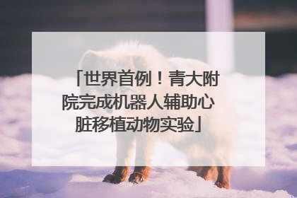 世界首例！青大附院完成机器人辅助心脏移植动物实验