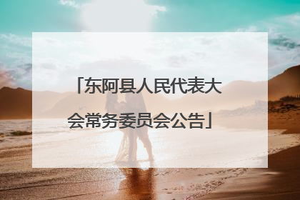 东阿县人民代表大会常务委员会公告
