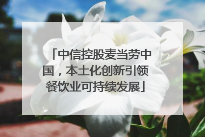 中信控股麦当劳中国，本土化创新引领餐饮业可持续发展
