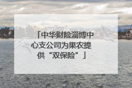 中华财险淄博中心支公司为果农提供“双保险”