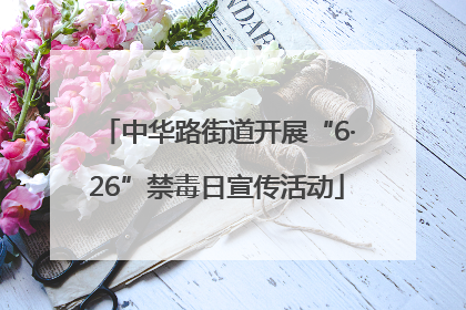中华路街道开展“6·26”禁毒日宣传活动