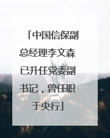 中国信保副总经理李文森已升任党委副书记，曾任职于央行