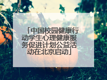 中国校园健康行动学生心理健康服务促进计划公益活动在北京启动