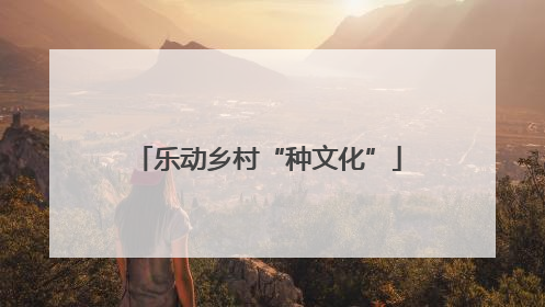 乐动乡村“种文化”