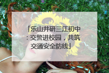 乐山井研三江初中：交警进校园，共筑交通安全防线
