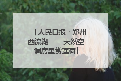 人民日报：郑州西流湖——天然空调房里赏莲荷