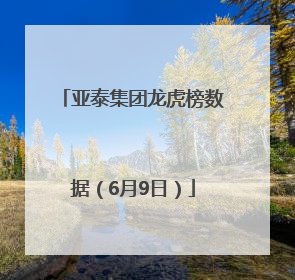 亚泰集团龙虎榜数据（6月9日）
