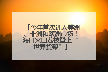 今年首次进入美洲、非洲和欧洲市场！海口火山荔枝登上“世界货架”